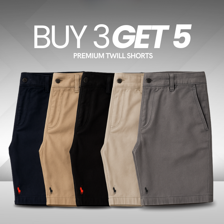 [Buy 3 Get 5] - Premium Twill Shorts